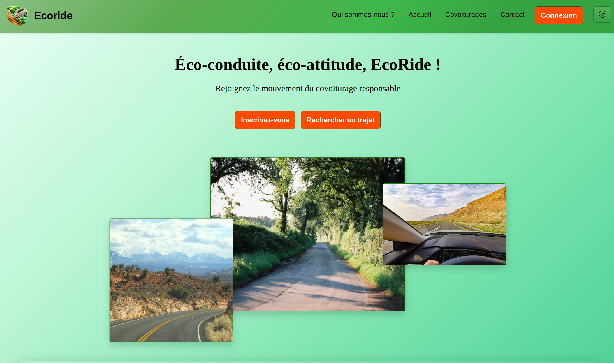 Aperçu du projet EcoRide